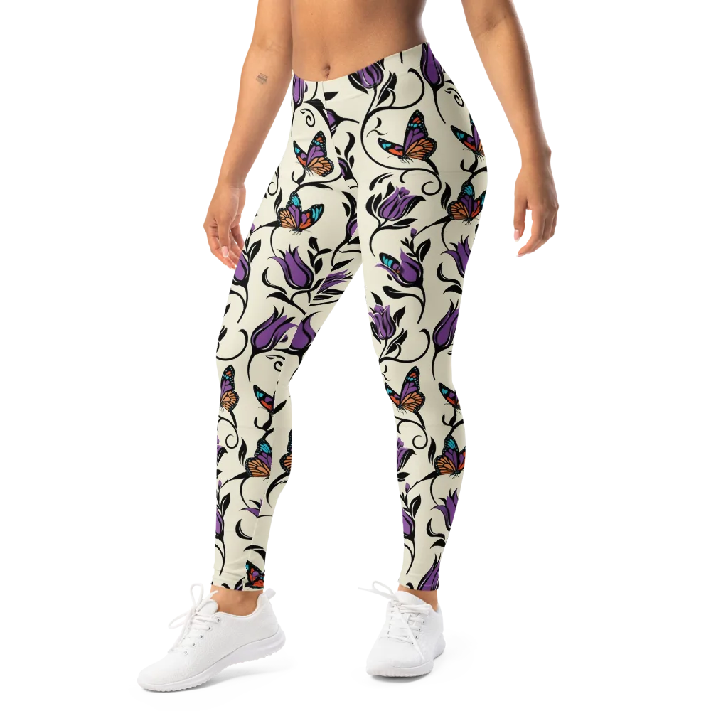 Velvet Pollinator on Leggings — Left Front