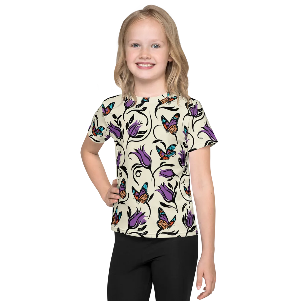 Velvet Pollinator on Kids Crew Neck T-Shirt — Front