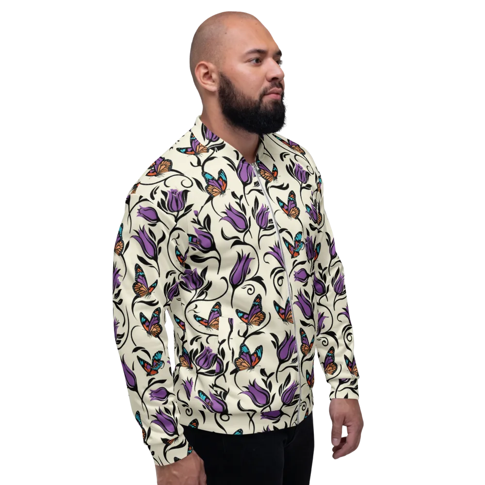 Velvet Pollinator on Bomber Jacket — Right