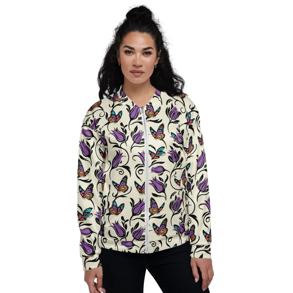 Velvet Pollinator on Bomber Jacket — Front