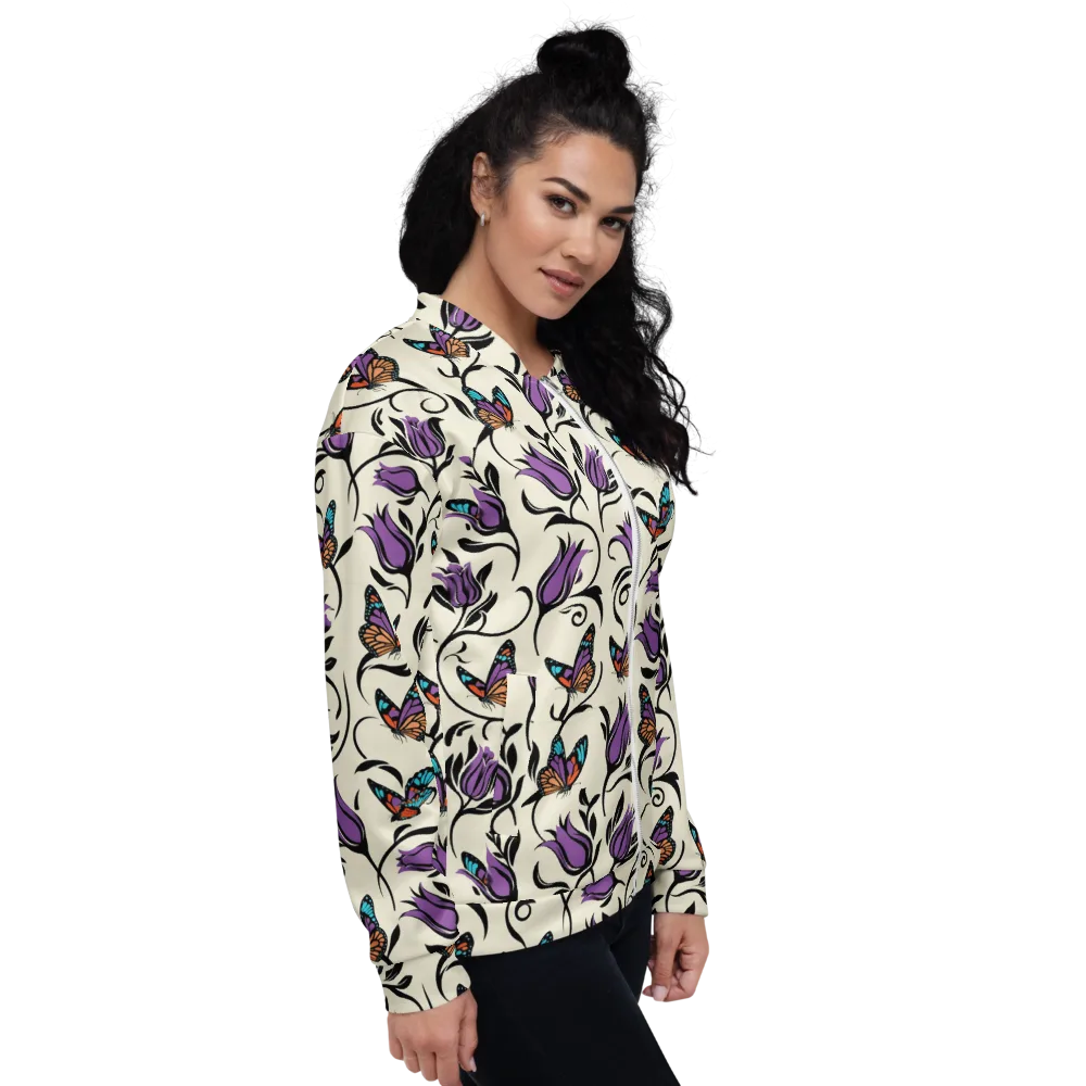 Velvet Pollinator on Bomber Jacket — Right
