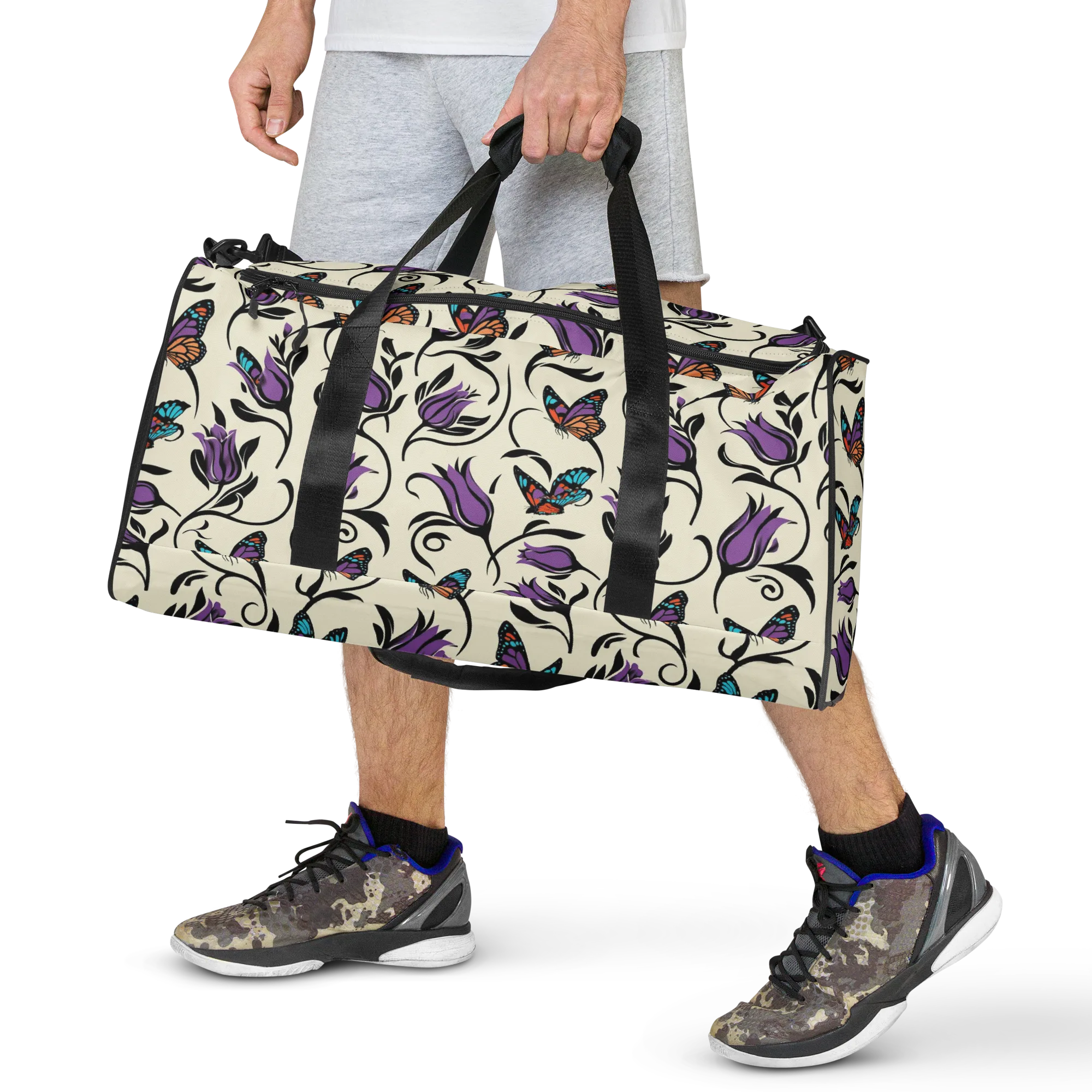Velvet Pollinator on Duffle Bag — Front