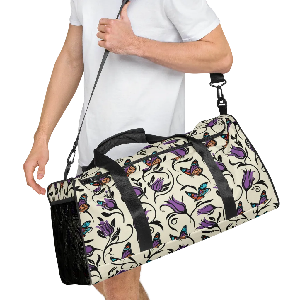 Velvet Pollinator on Duffle Bag — Right Front