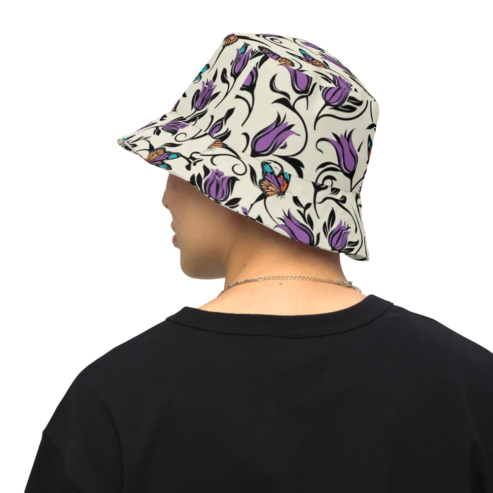 Velvet Pollinator on Reversible Bucket Hat — Back Inside