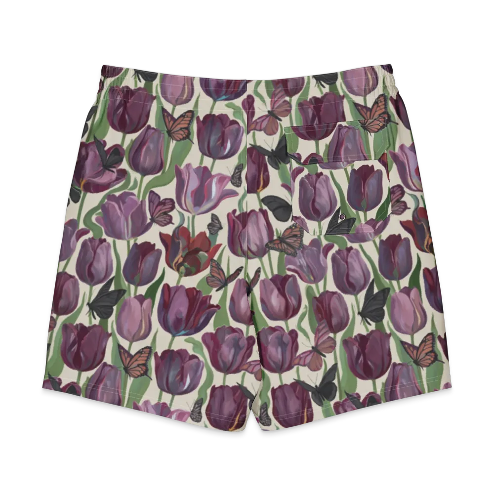 Tulip Moonlight on Men's Board Shorts — Back