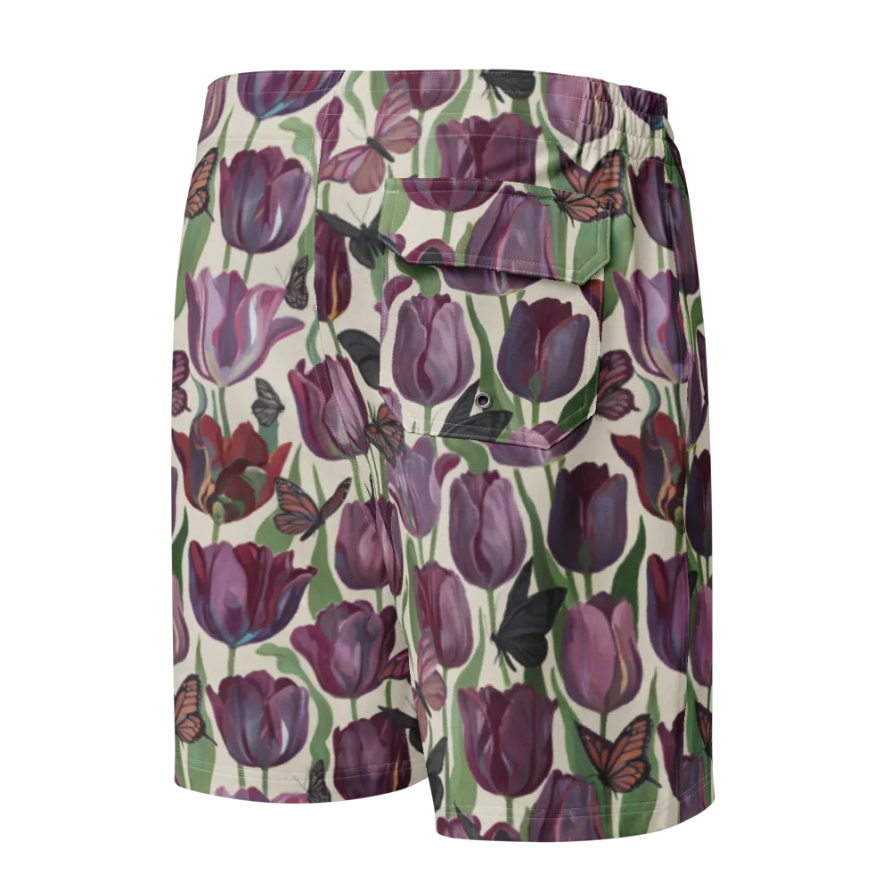 Tulip Moonlight on Men's Board Shorts — Back