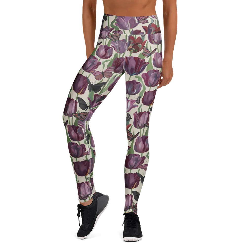 Tulip Moonlight on Yoga Leggings — Front