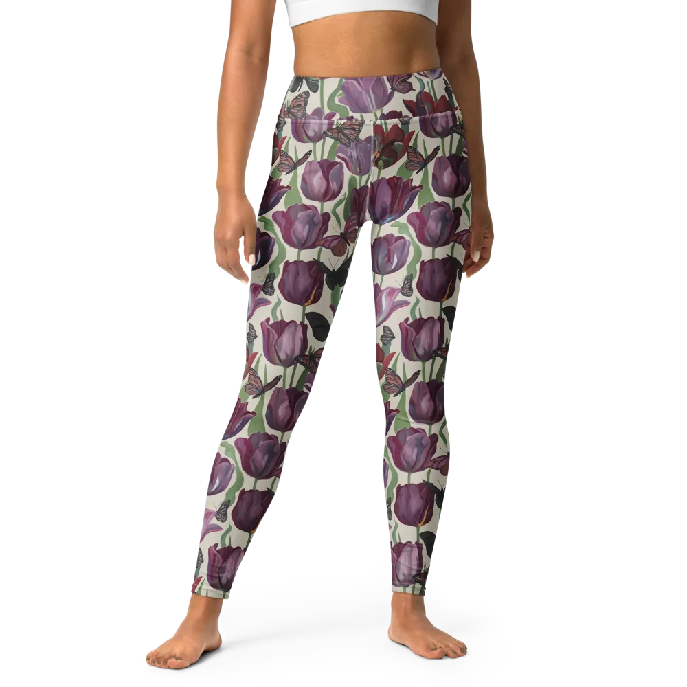 Tulip Moonlight on Yoga Leggings — Front