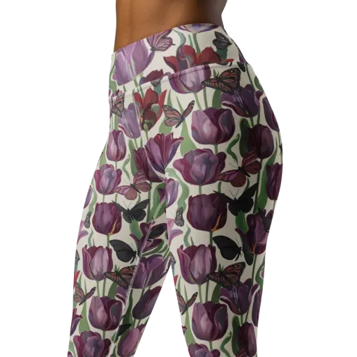 Tulip Moonlight on a Yoga Leggings
