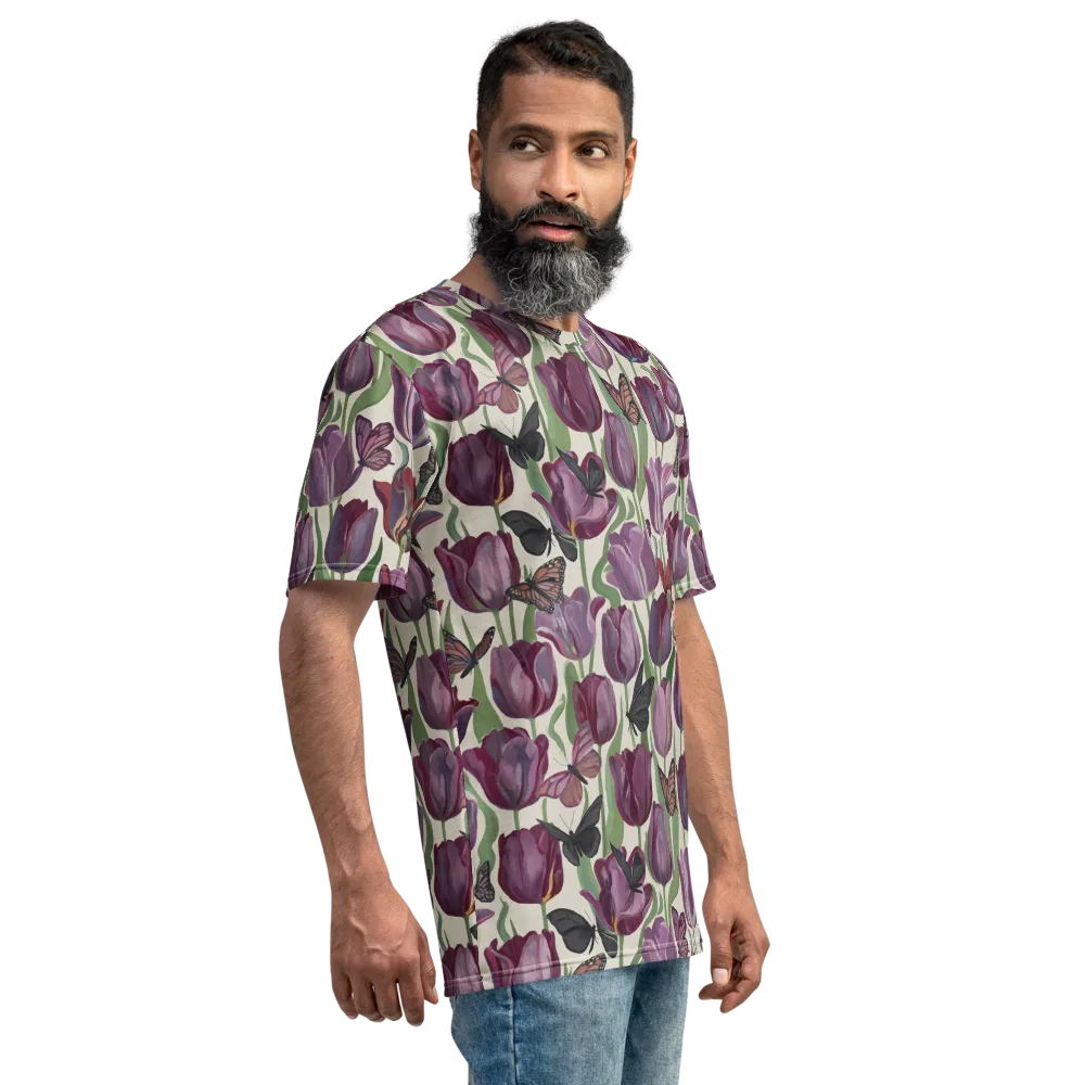 Tulip Moonlight on Men's Crew Neck T-Shirt — Right