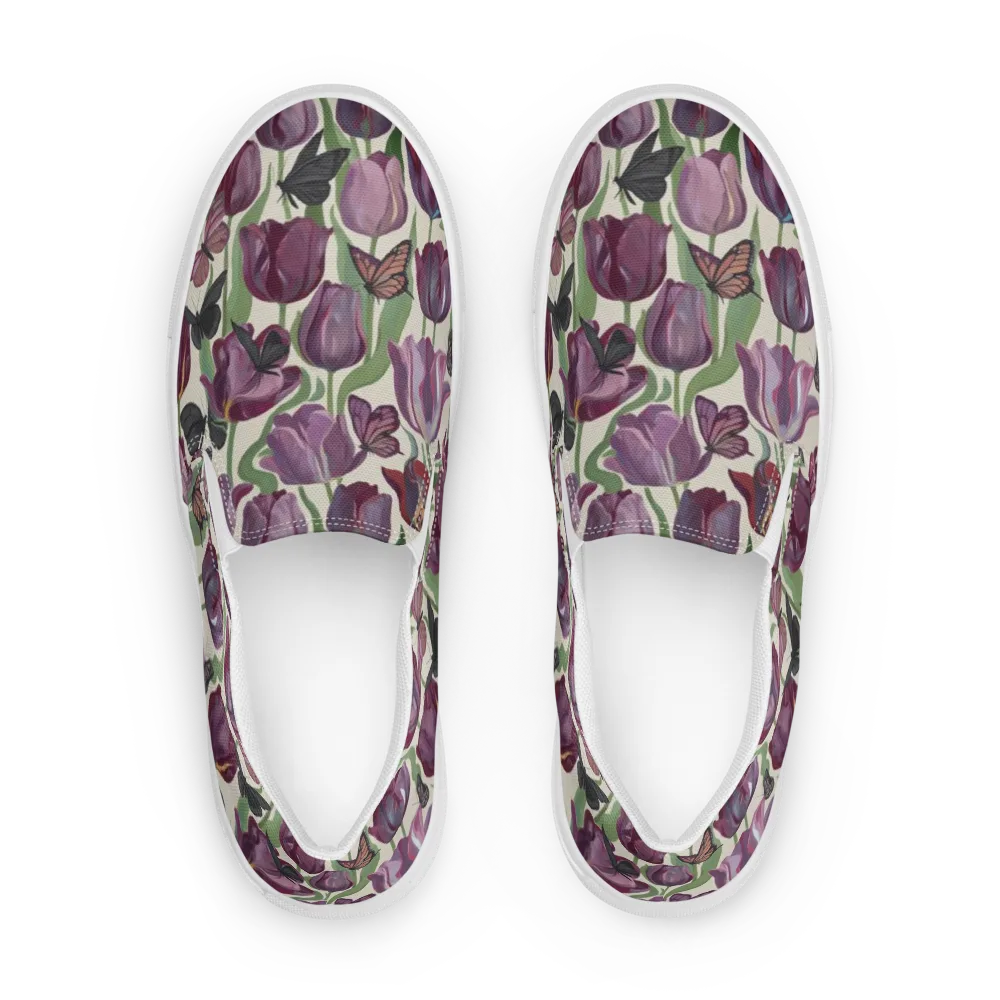 Tulip Moonlight on Men's Slip-On Canvas Shoes — Front