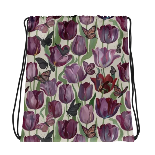 Tulip Moonlight on a Drawstring Bag