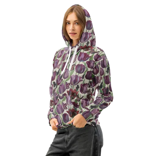 Tulip Moonlight on a Cotton Hoodie