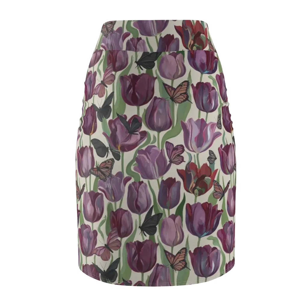 Tulip Moonlight on Pencil Skirt — Back
