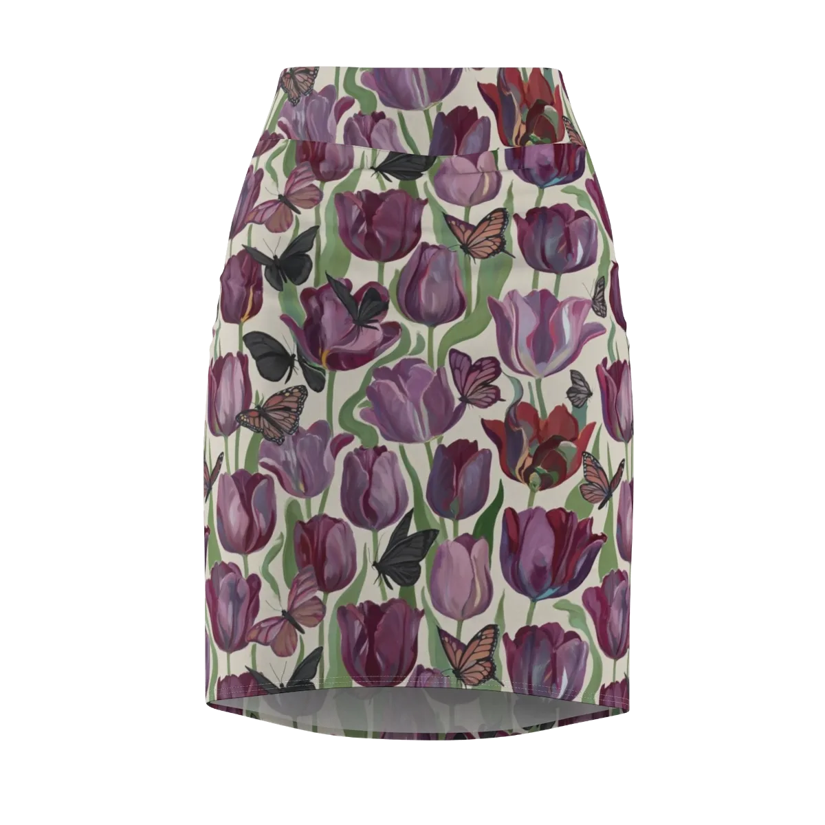 Tulip Moonlight on Pencil Skirt — Front