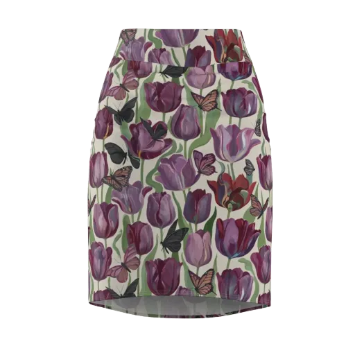 Tulip Moonlight on a Pencil Skirt