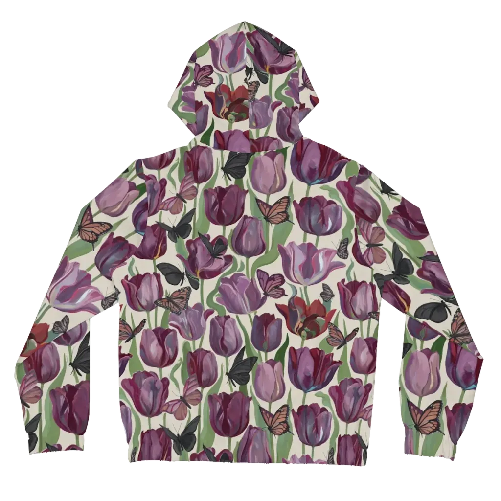 Tulip Moonlight on Women's Full-Zip Hoodie — Back