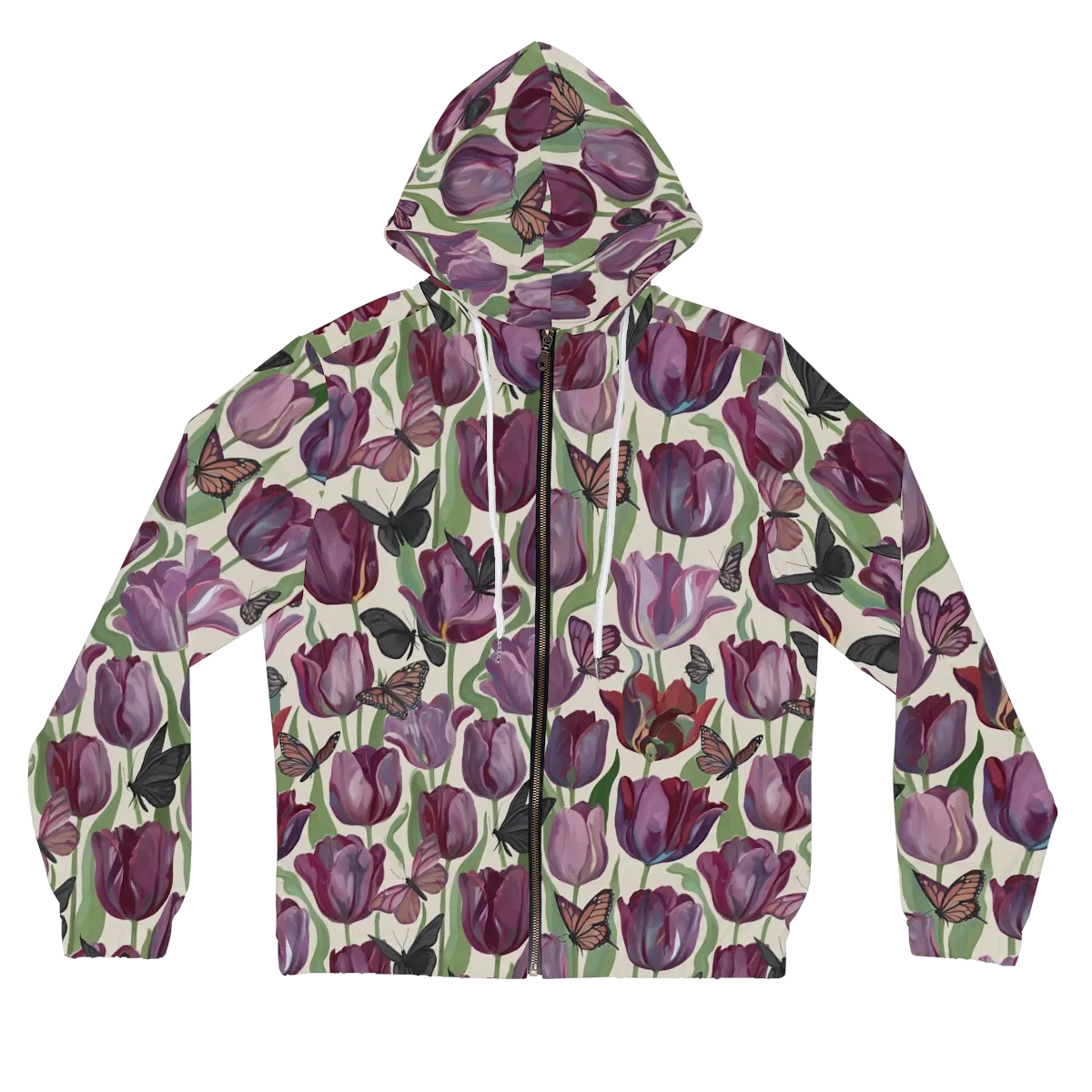 Tulip Moonlight on Women's Full-Zip Hoodie — Front