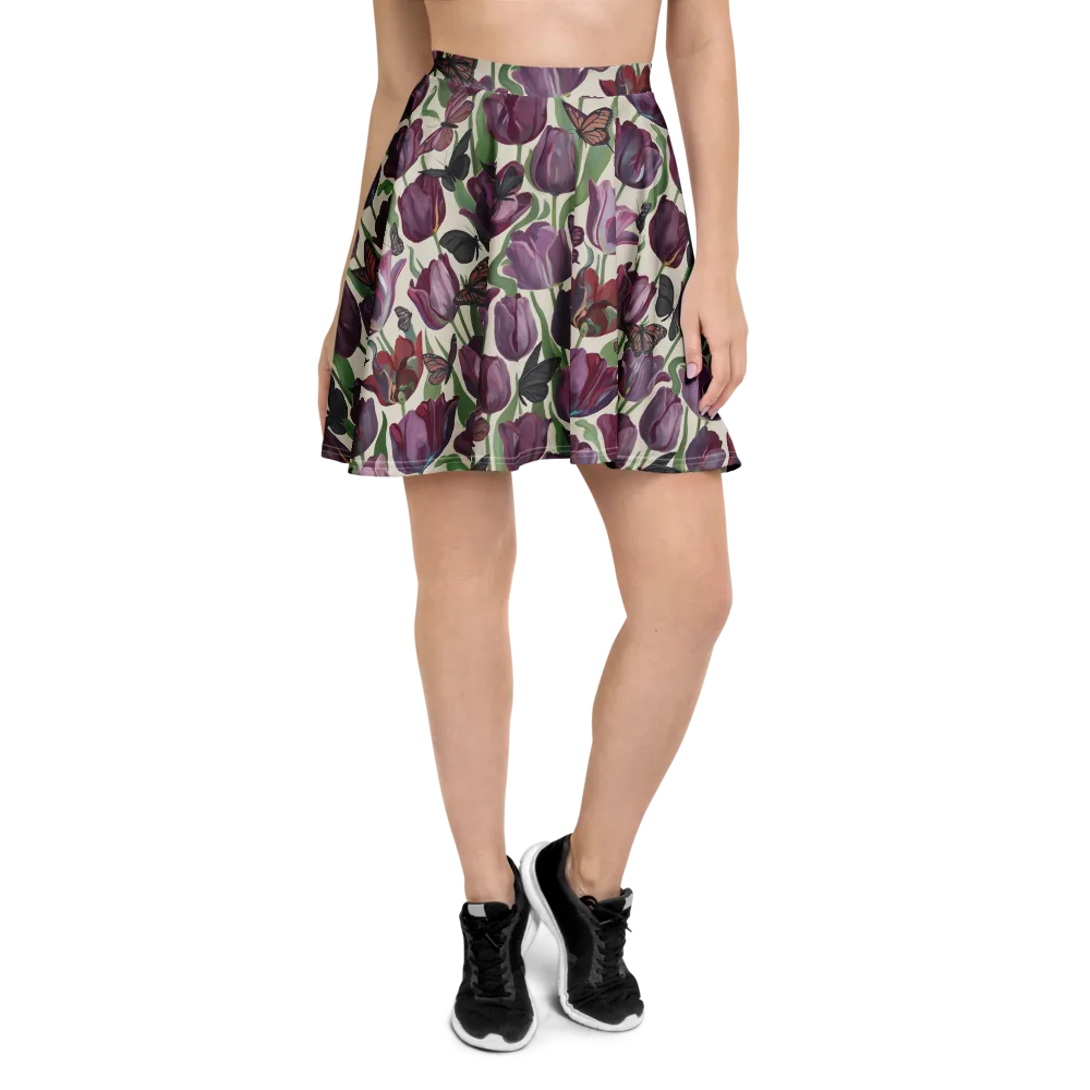 Tulip Moonlight on Skater Skirt — Front
