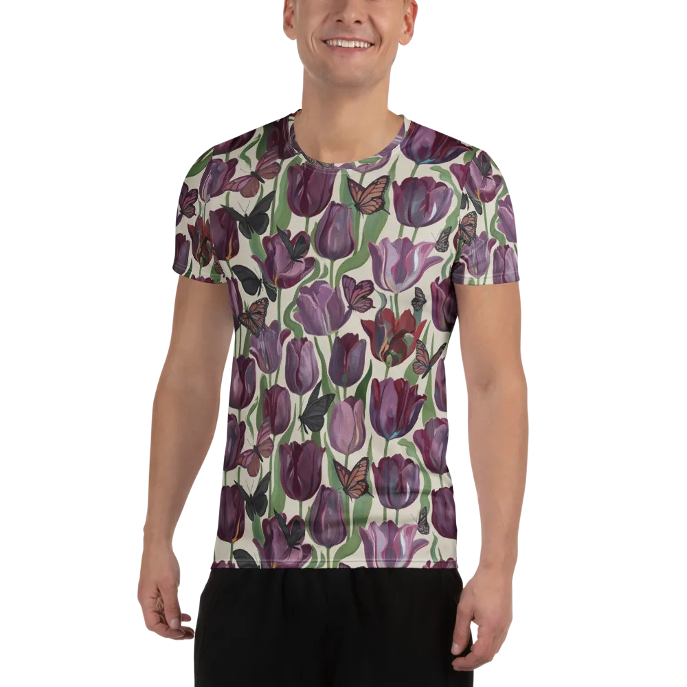 Tulip Moonlight on Men's Athletic T-Shirt — Front