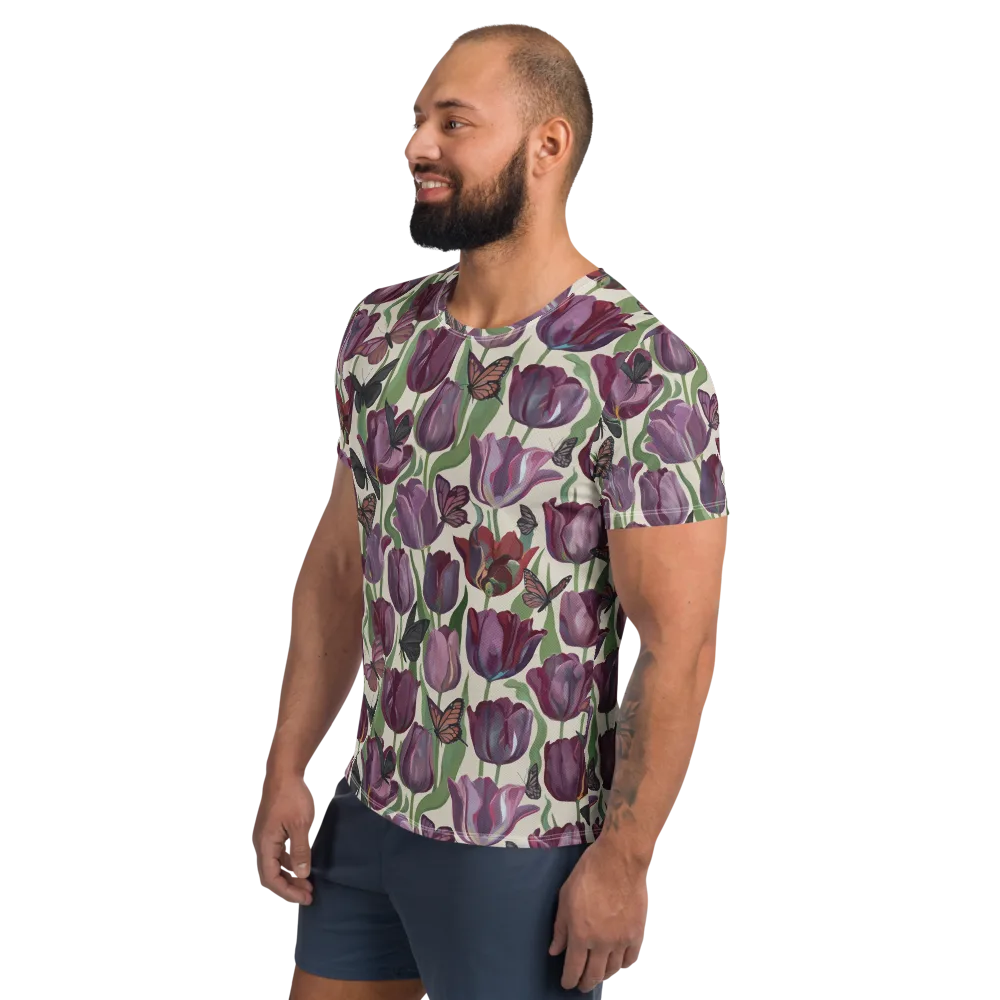 Tulip Moonlight on Men's Athletic T-Shirt — Left