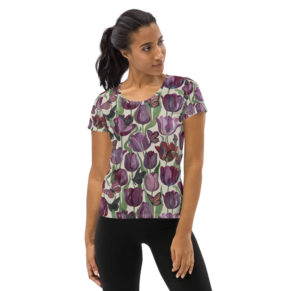Tulip Moonlight on Women's Athletic T-Shirt — Front