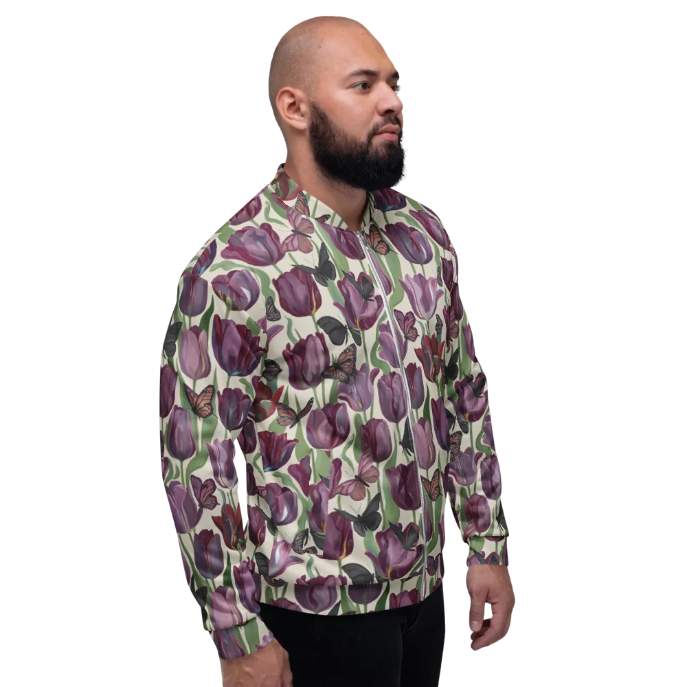 Tulip Moonlight on Bomber Jacket — Right