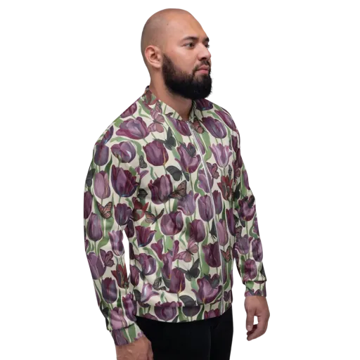 Tulip Moonlight on a Bomber Jacket
