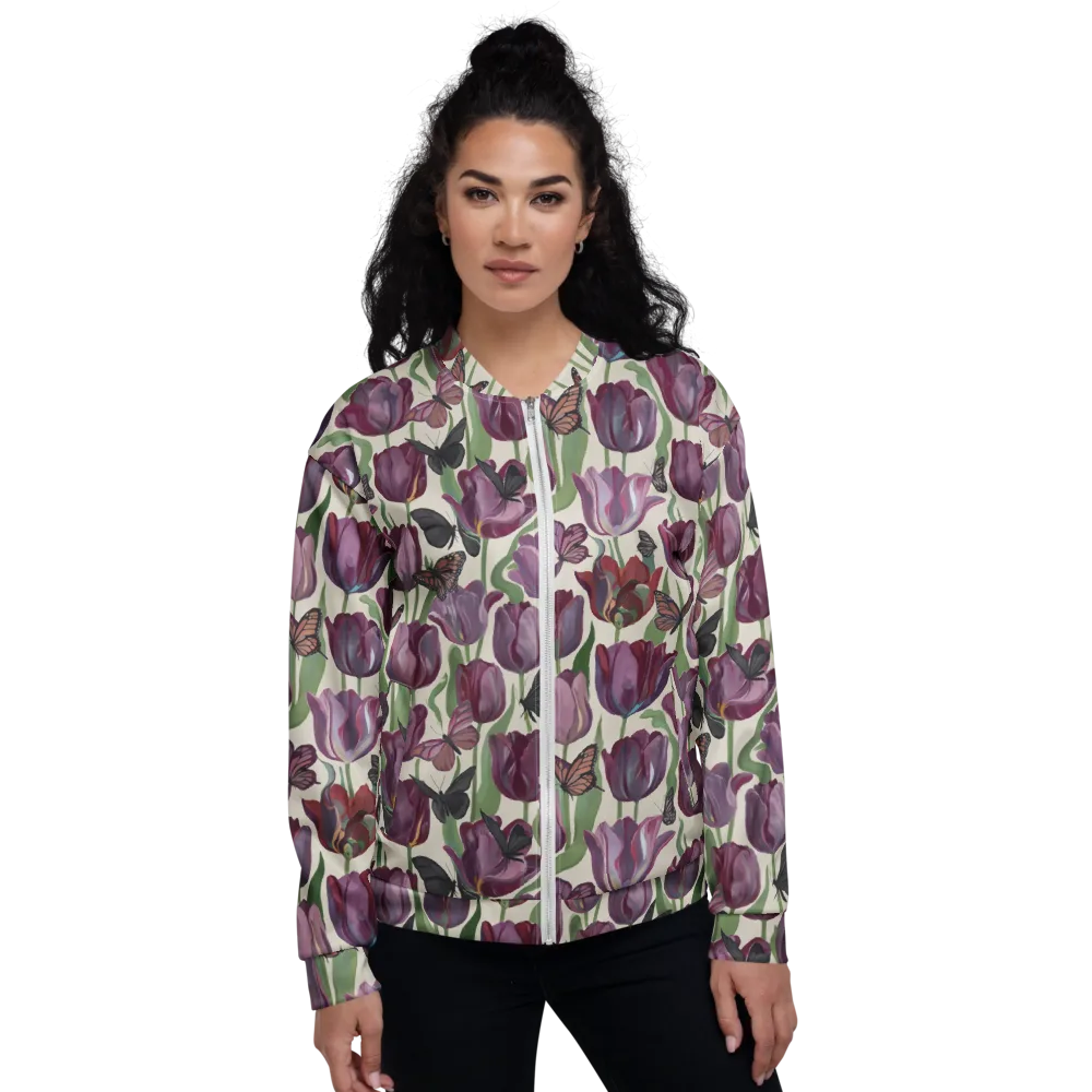 Tulip Moonlight on Bomber Jacket — Front