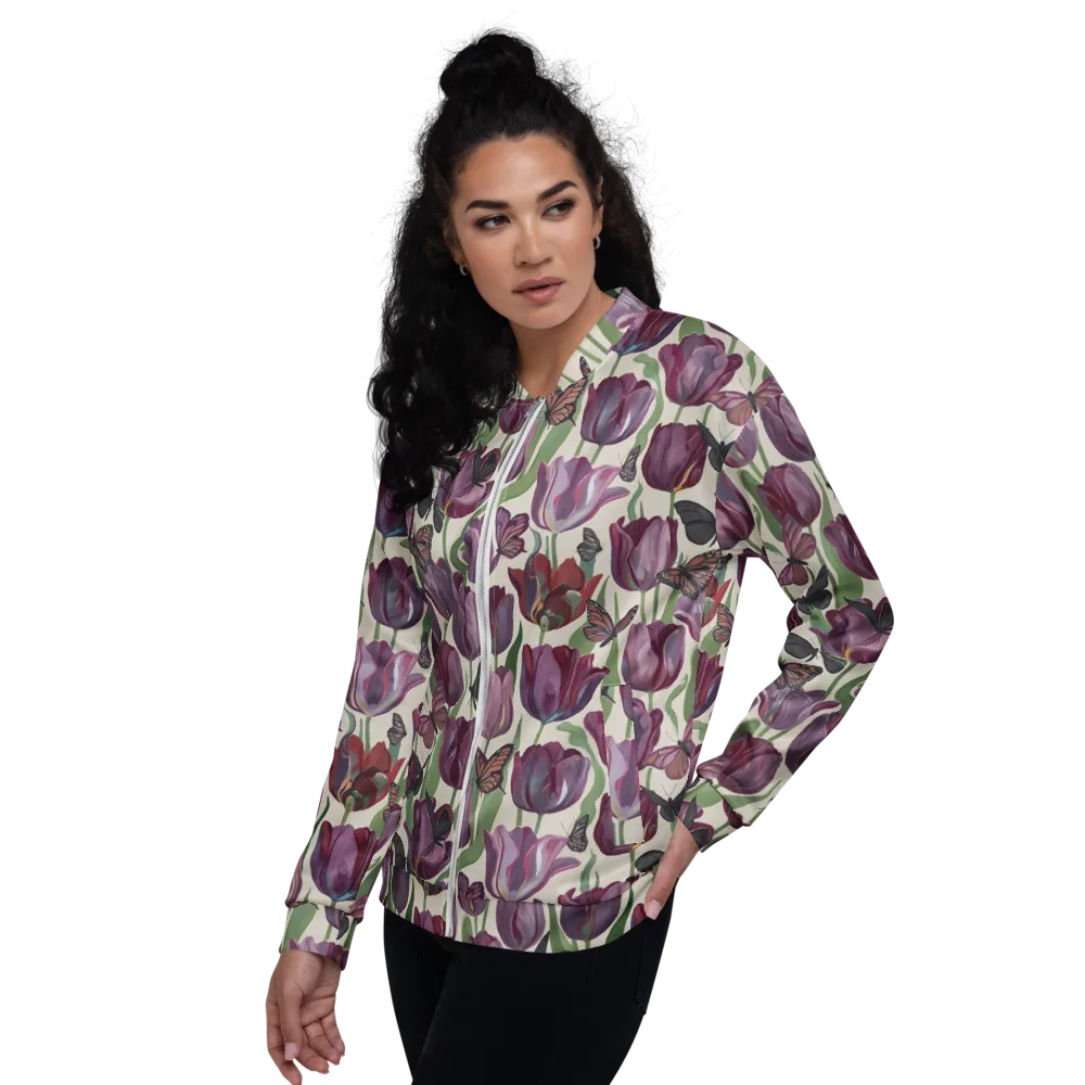 Tulip Moonlight on Bomber Jacket — Left