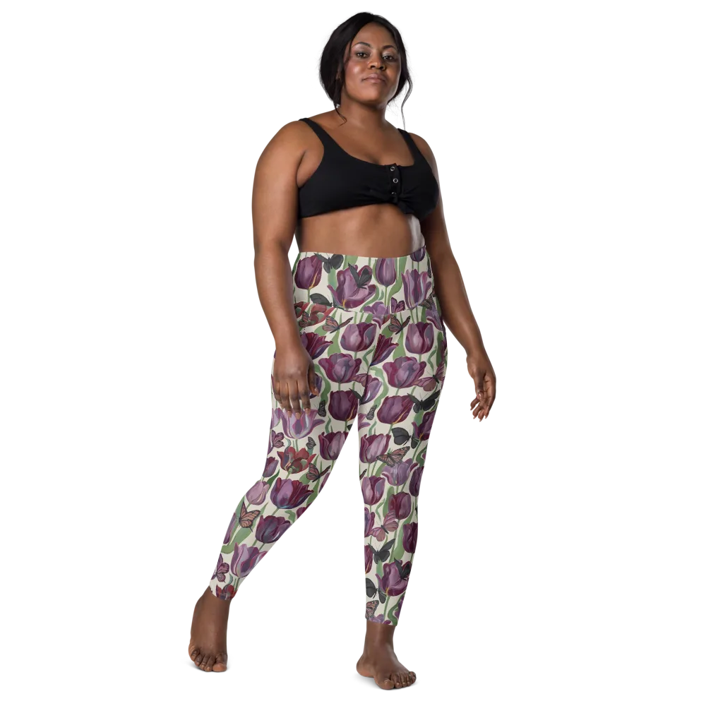 Tulip Moonlight on Leggings with Pockets — Front