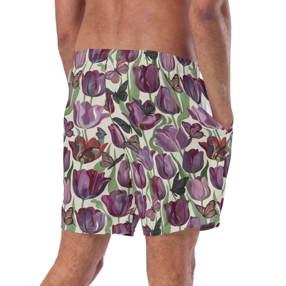 Tulip Moonlight on Swim Trunks — Right Back