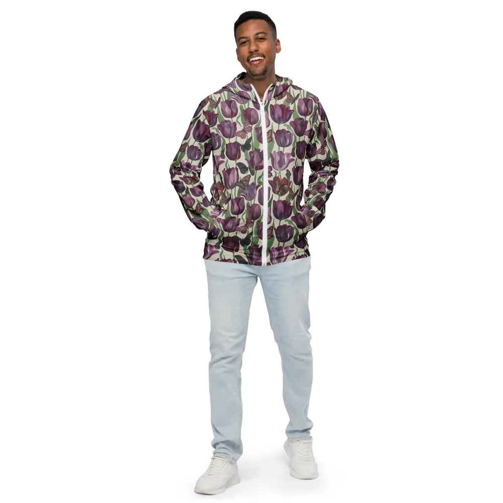 Tulip Moonlight on Men's Windbreaker — Front