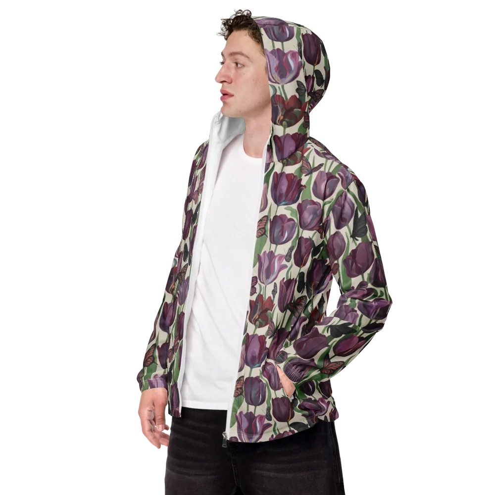 Tulip Moonlight on Men's Windbreaker — Left Front