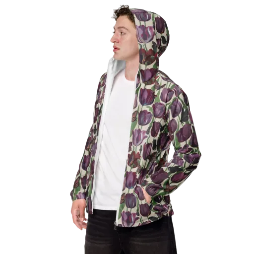 Tulip Moonlight on a Men's Windbreaker