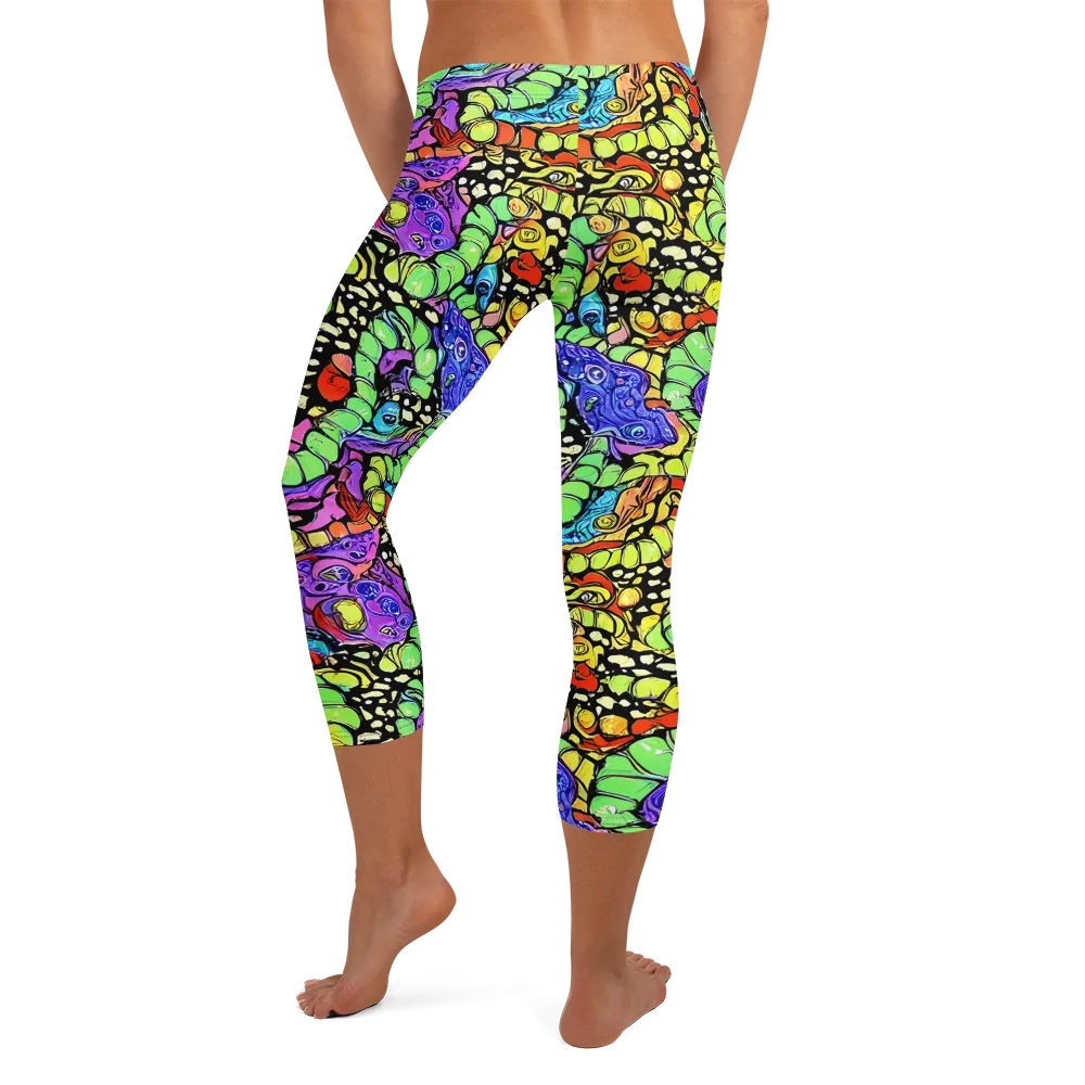 Frostwork Fantasy on Capri Leggings — Back