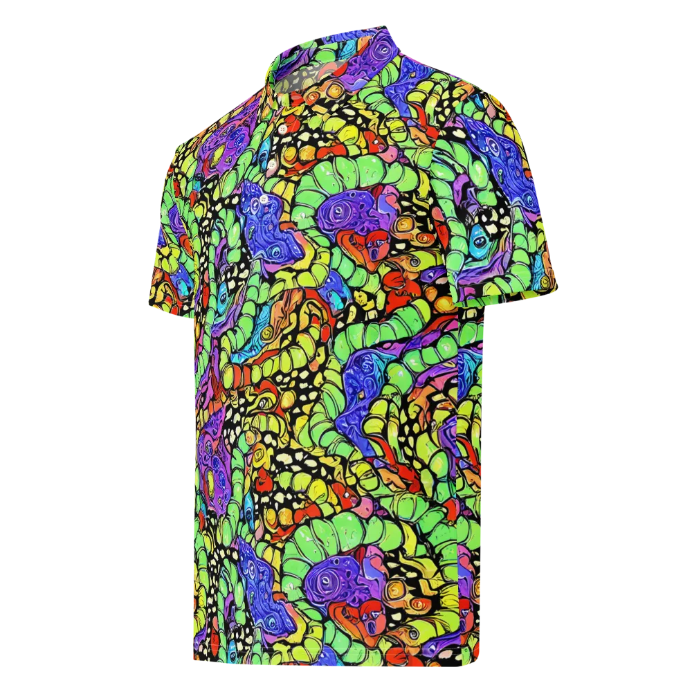 Frostwork Fantasy on Men's Slim Fit Polo Shirt — Left Front
