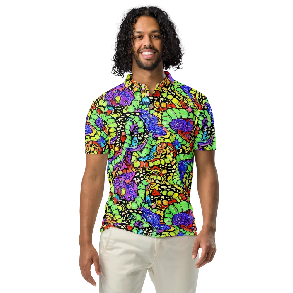 Frostwork Fantasy on Men's Slim Fit Polo Shirt — Front