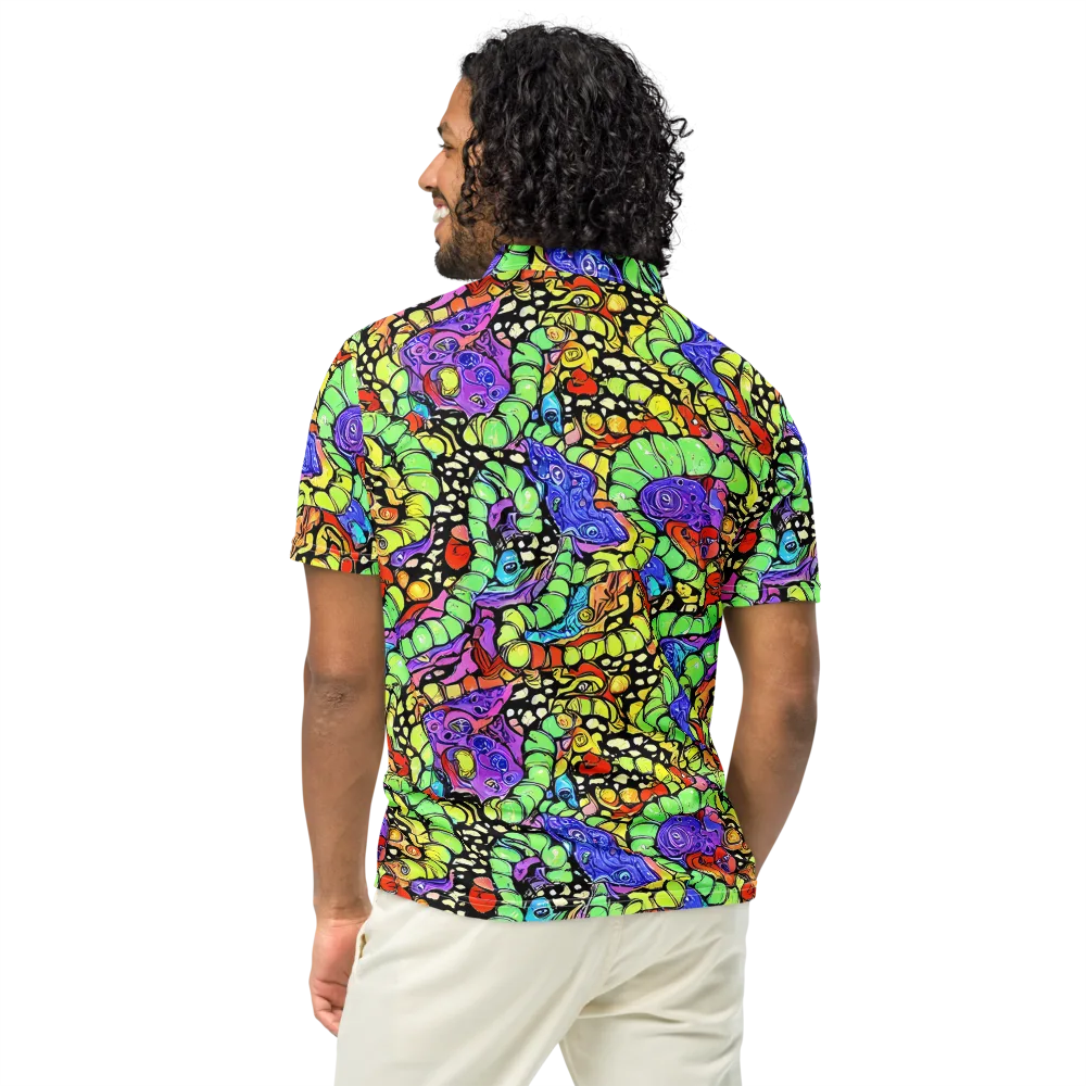 Frostwork Fantasy on Men's Slim Fit Polo Shirt — Back