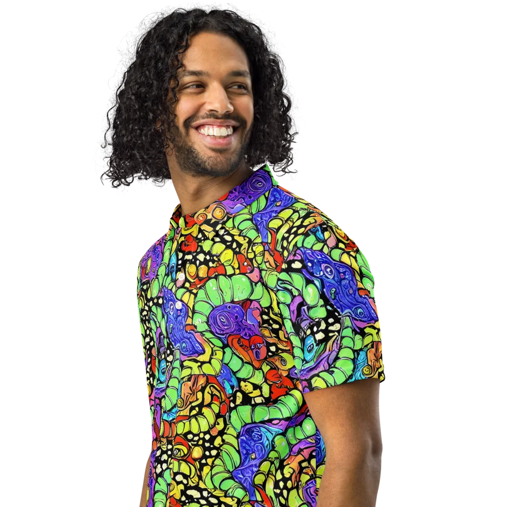 Frostwork Fantasy on Men's Slim Fit Polo Shirt — Left Front