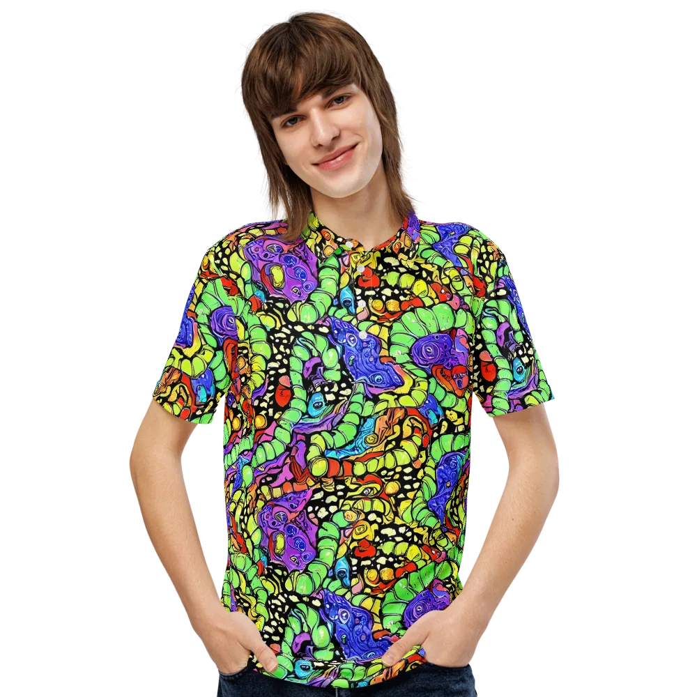 Frostwork Fantasy on Men's Slim Fit Polo Shirt — Front