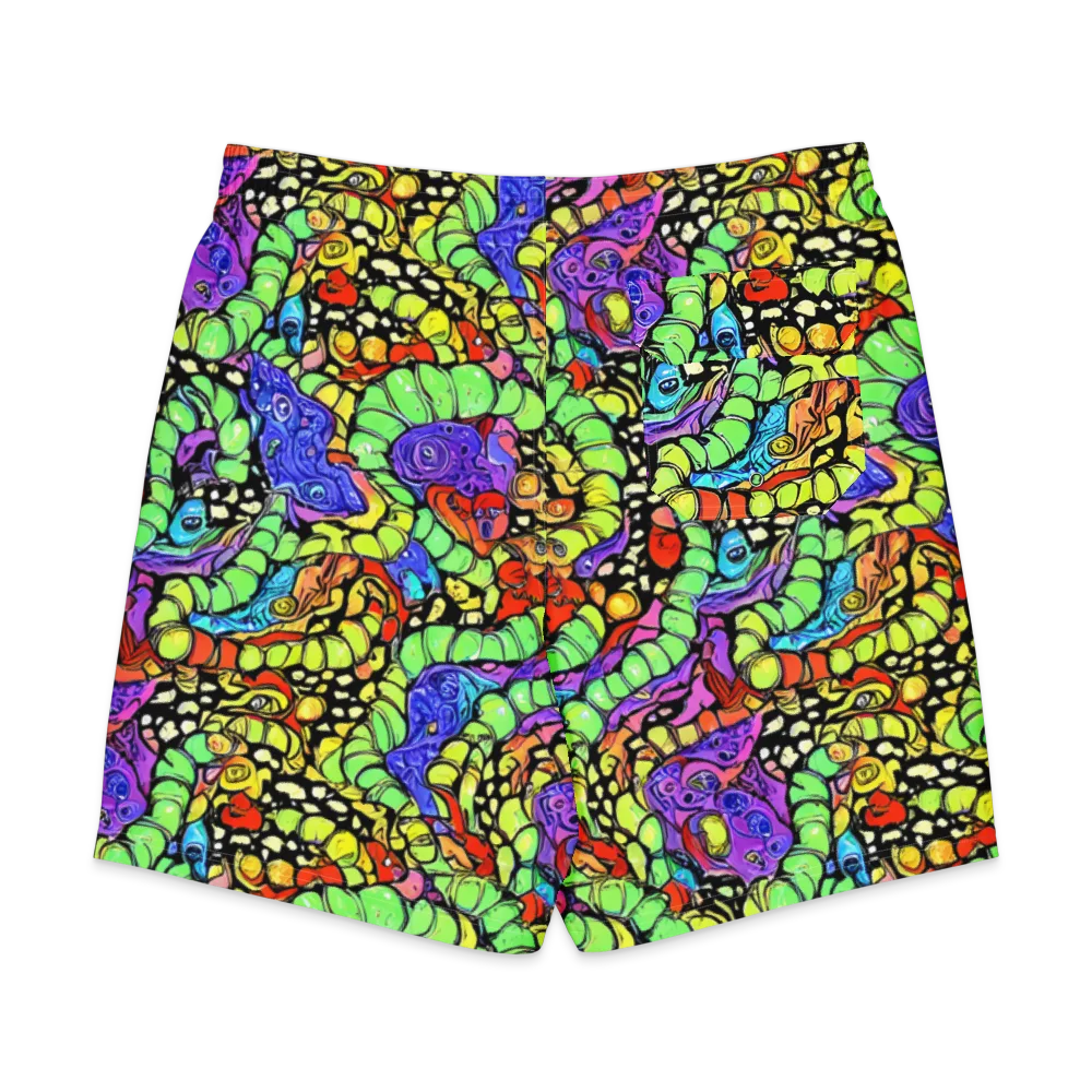 Frostwork Fantasy on Men's Board Shorts — Back
