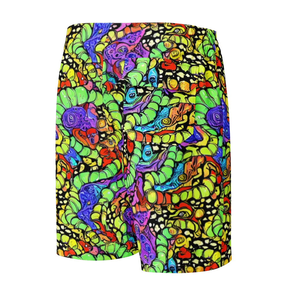 Frostwork Fantasy on Men's Board Shorts — Back