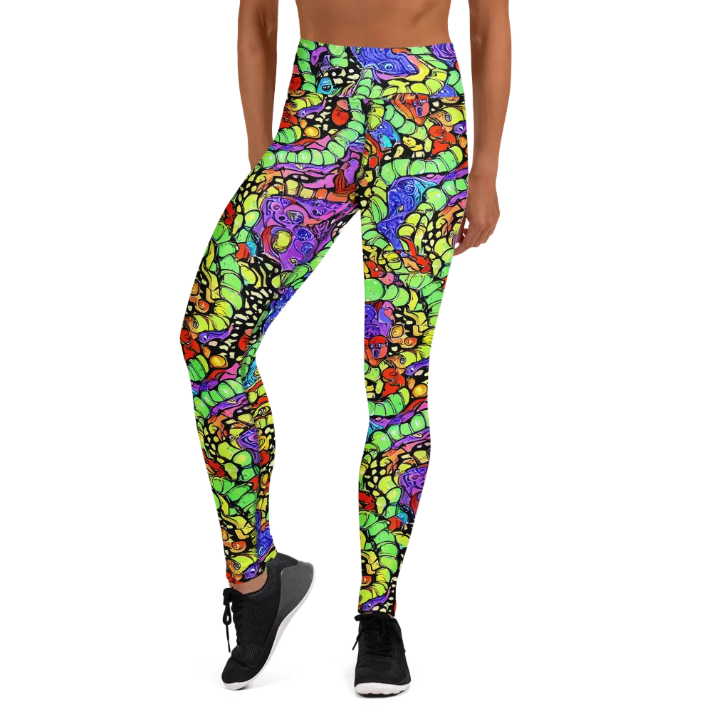 Frostwork Fantasy on Yoga Leggings — Front