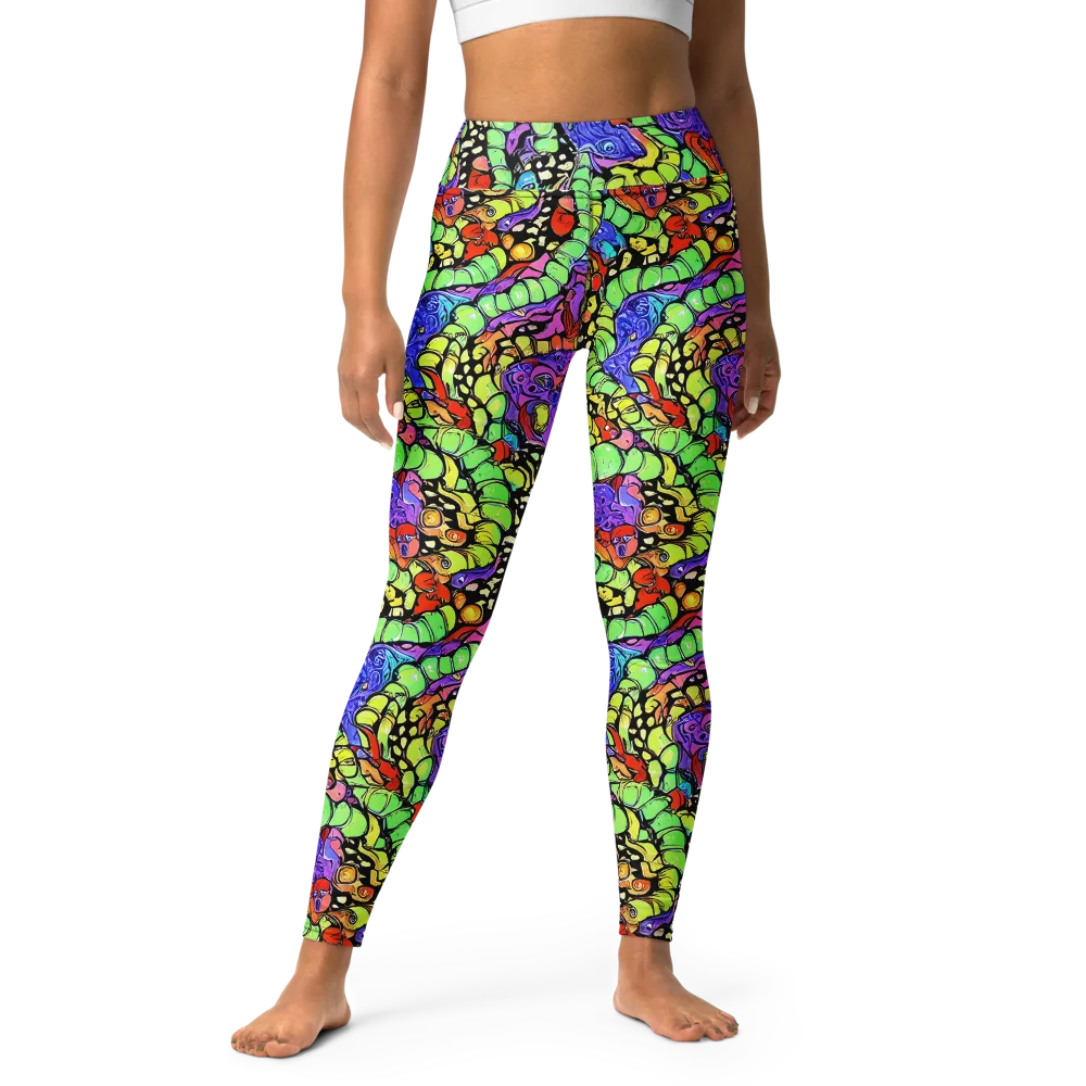 Frostwork Fantasy on Yoga Leggings — Front