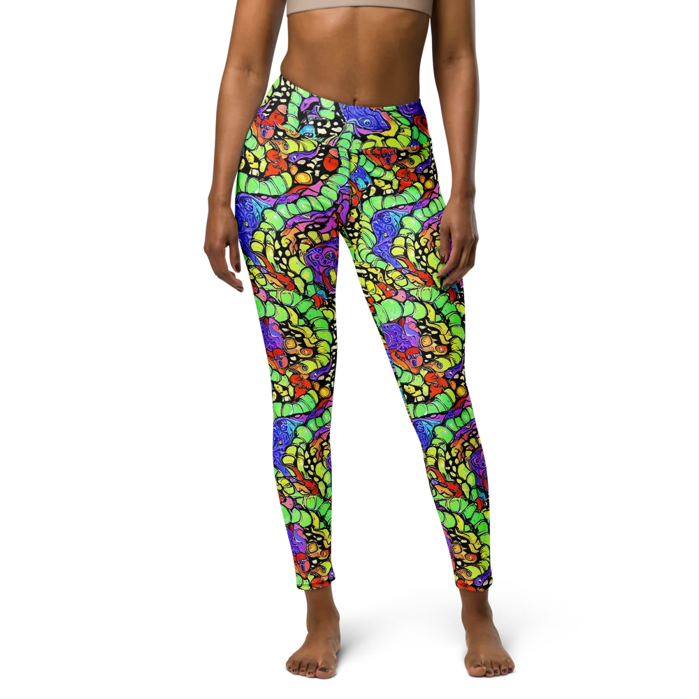 Frostwork Fantasy on Yoga Leggings — Front