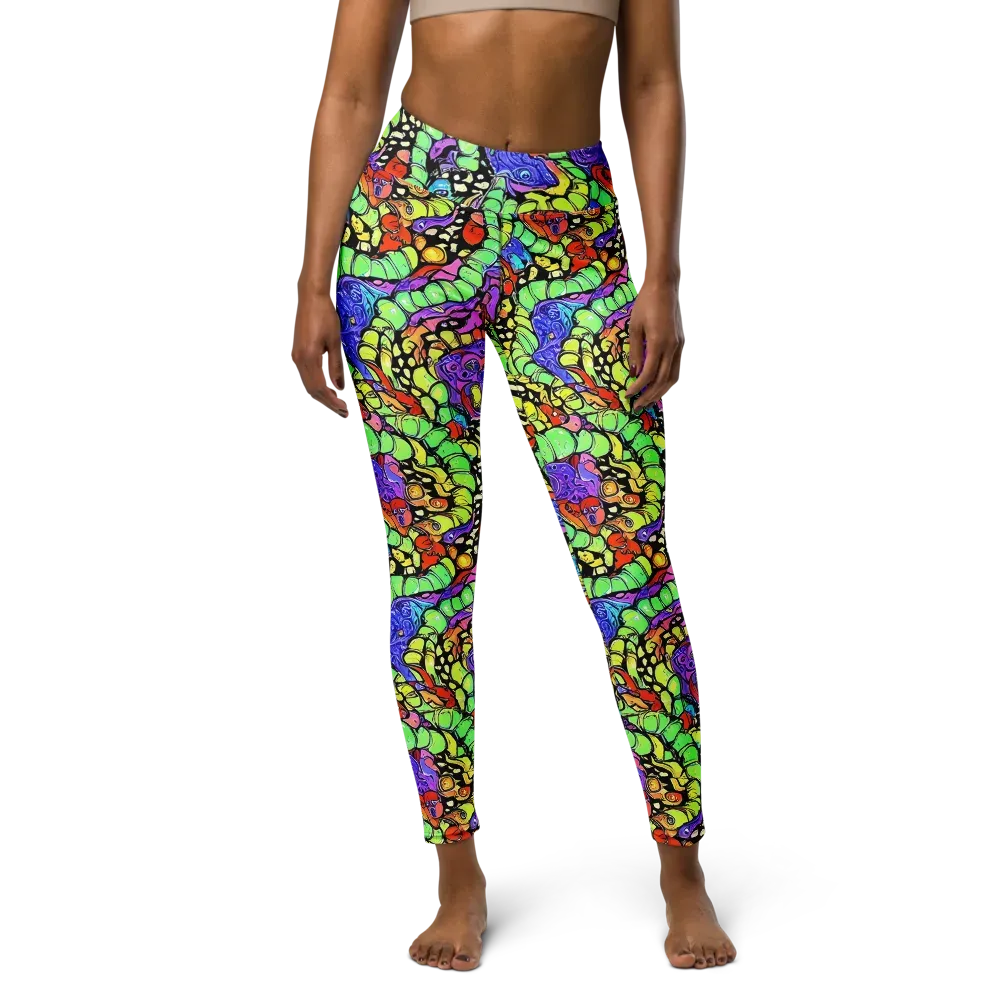 Frostwork Fantasy on Yoga Leggings — Front