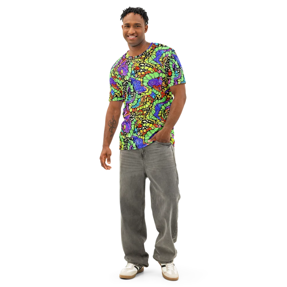 Frostwork Fantasy on Men's Cotton Crew Neck T-Shirt — Front