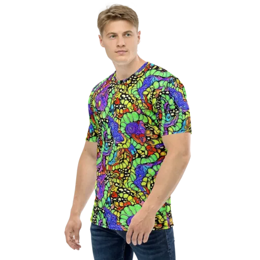 Frostwork Fantasy on a Men's Crew Neck T-Shirt