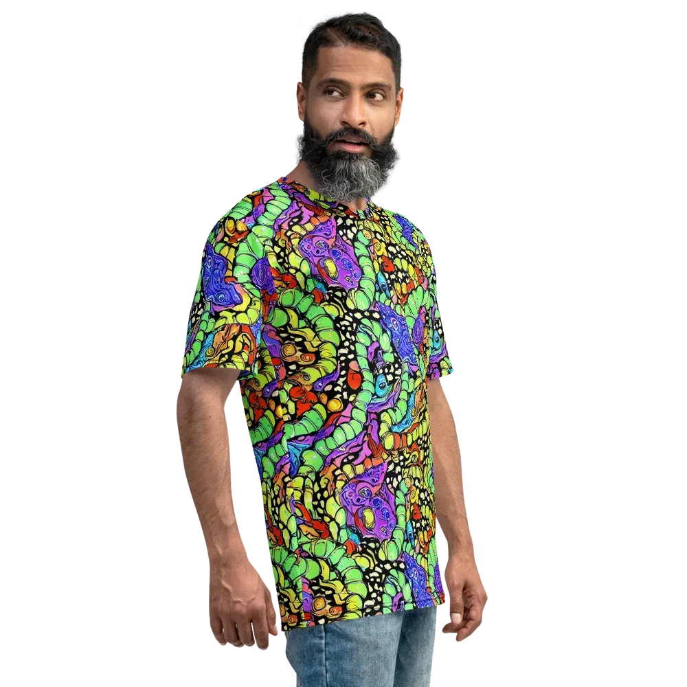 Frostwork Fantasy on Men's Crew Neck T-Shirt — Right